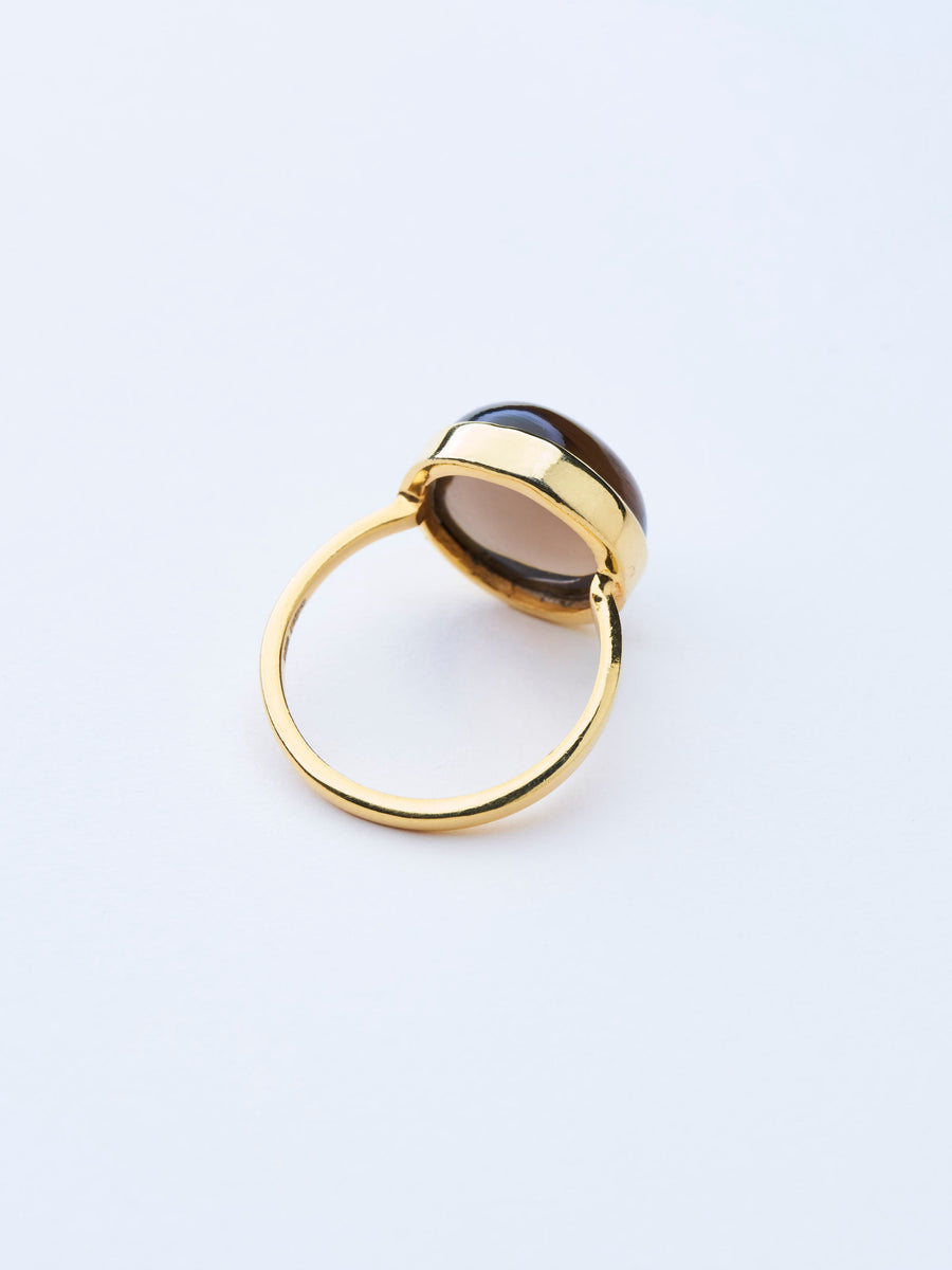 スモーキークオーツ(gold) : moon walk  ring