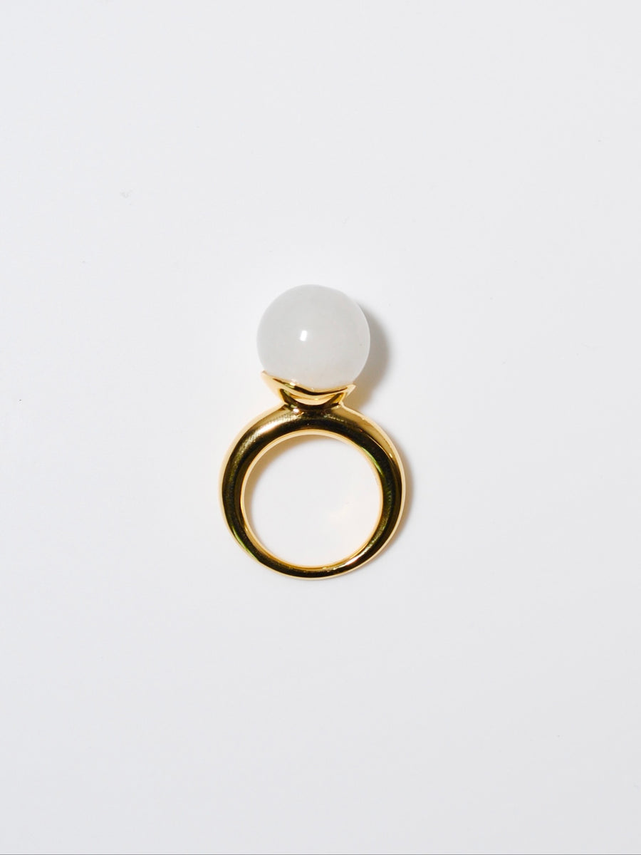 (レインボームーンストーン/gold) acorn candy  ball ring