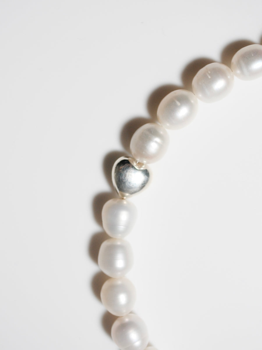 (パール/silver) heart mantel pearl necklace