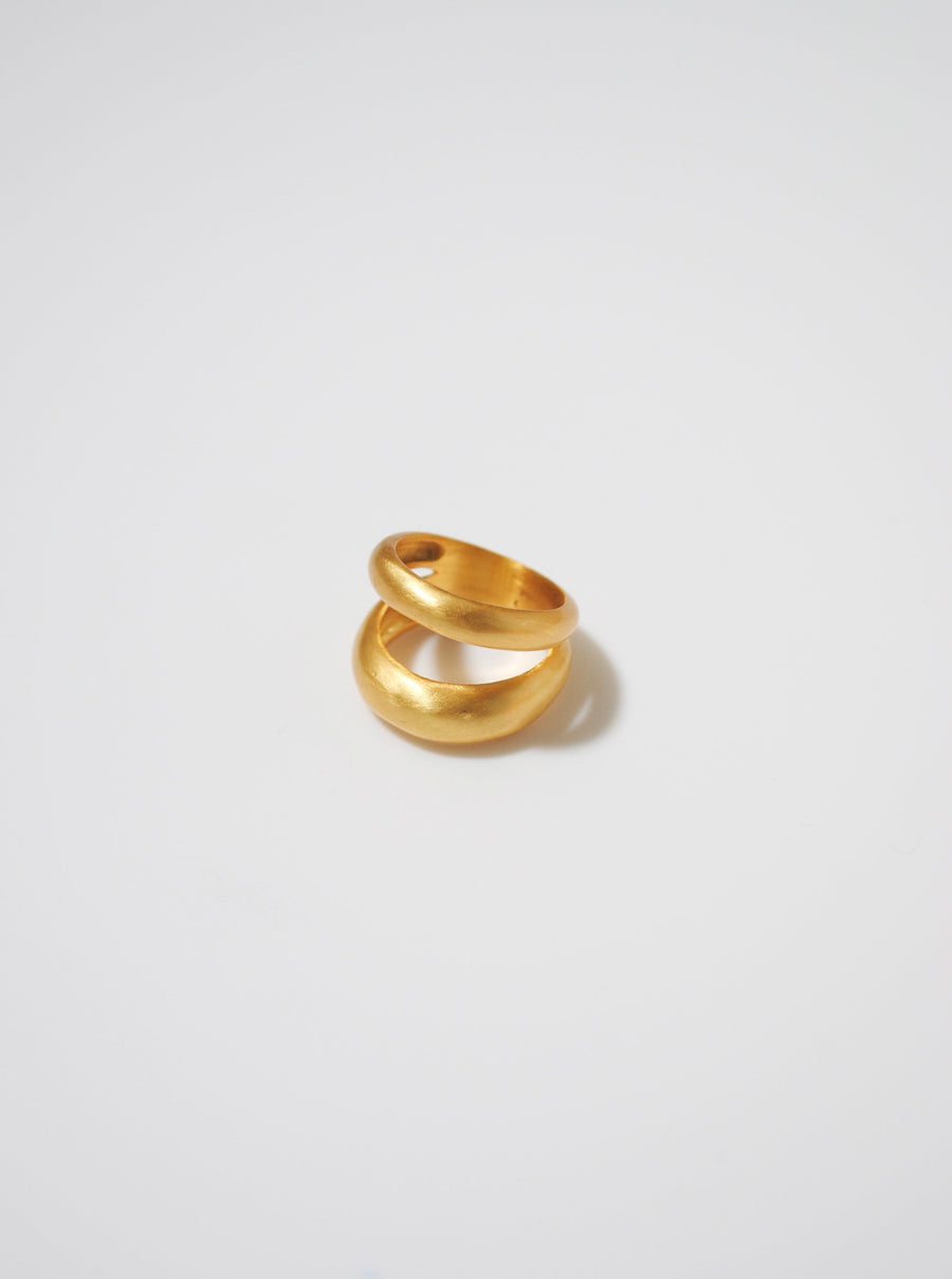 split dual ring -Essential- (gold/silver)