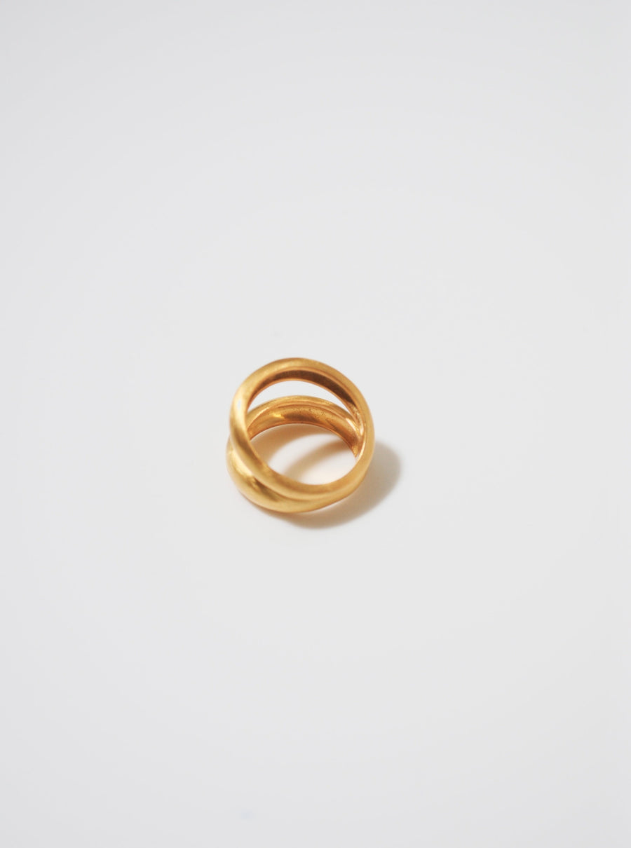 split dual ring -Essential- (gold/silver)
