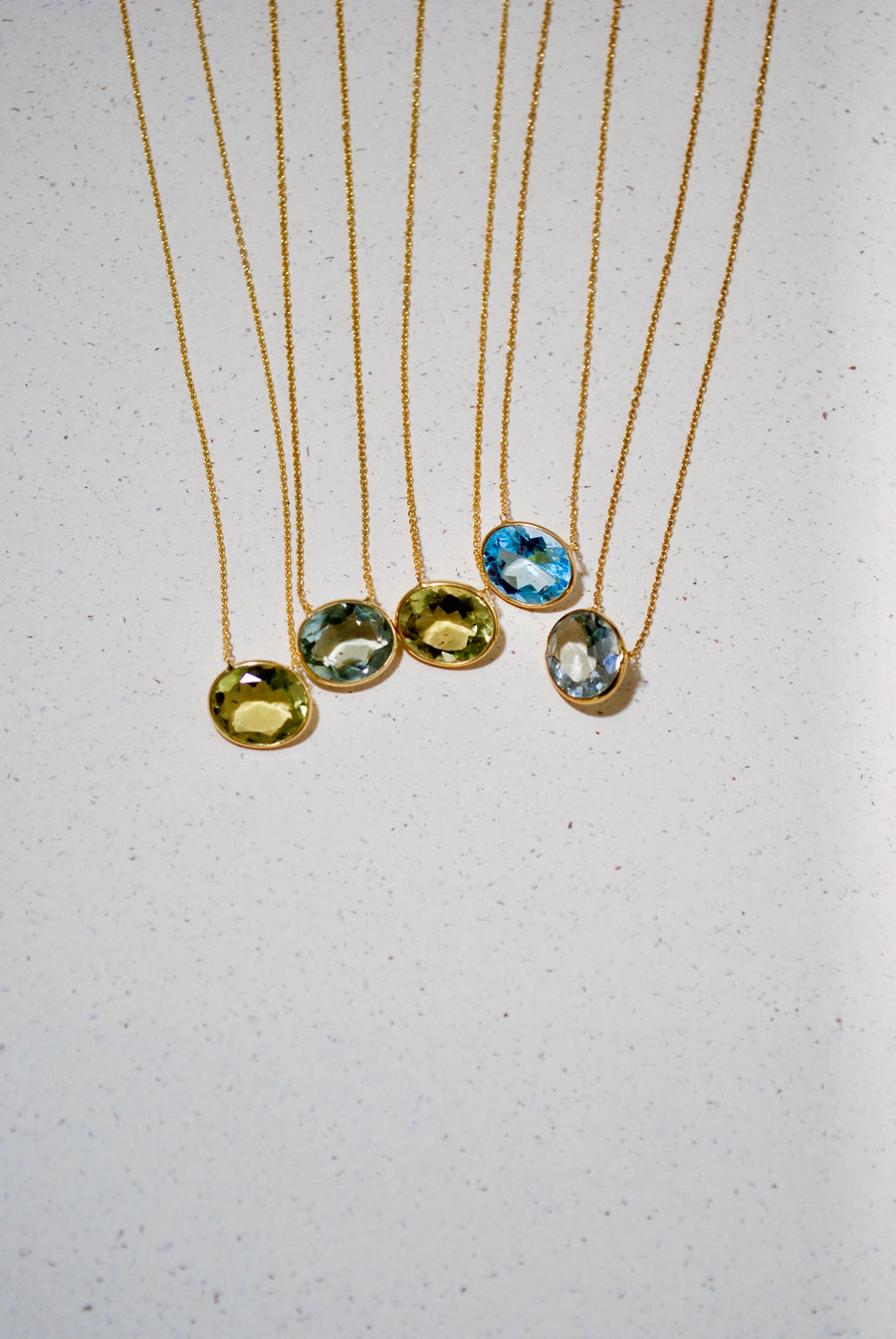 ゴールデングリーン(gold)：oval flower necklace – ödül