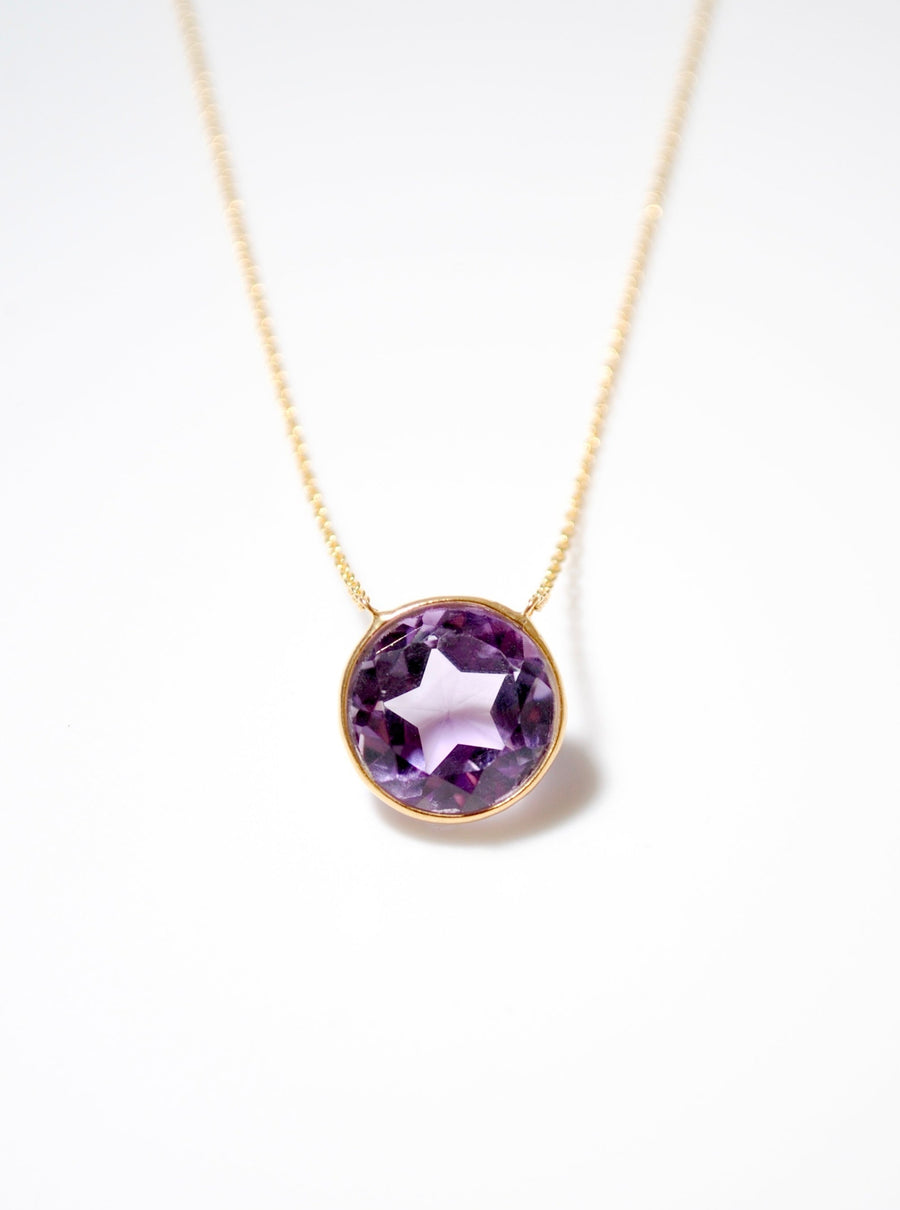 (ピンクアメジスト/gold) star inside necklace