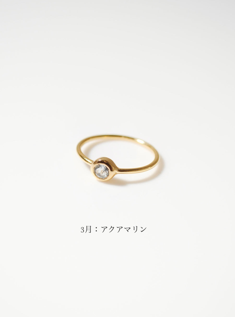 (12誕生石/gold) birth pinky ring
