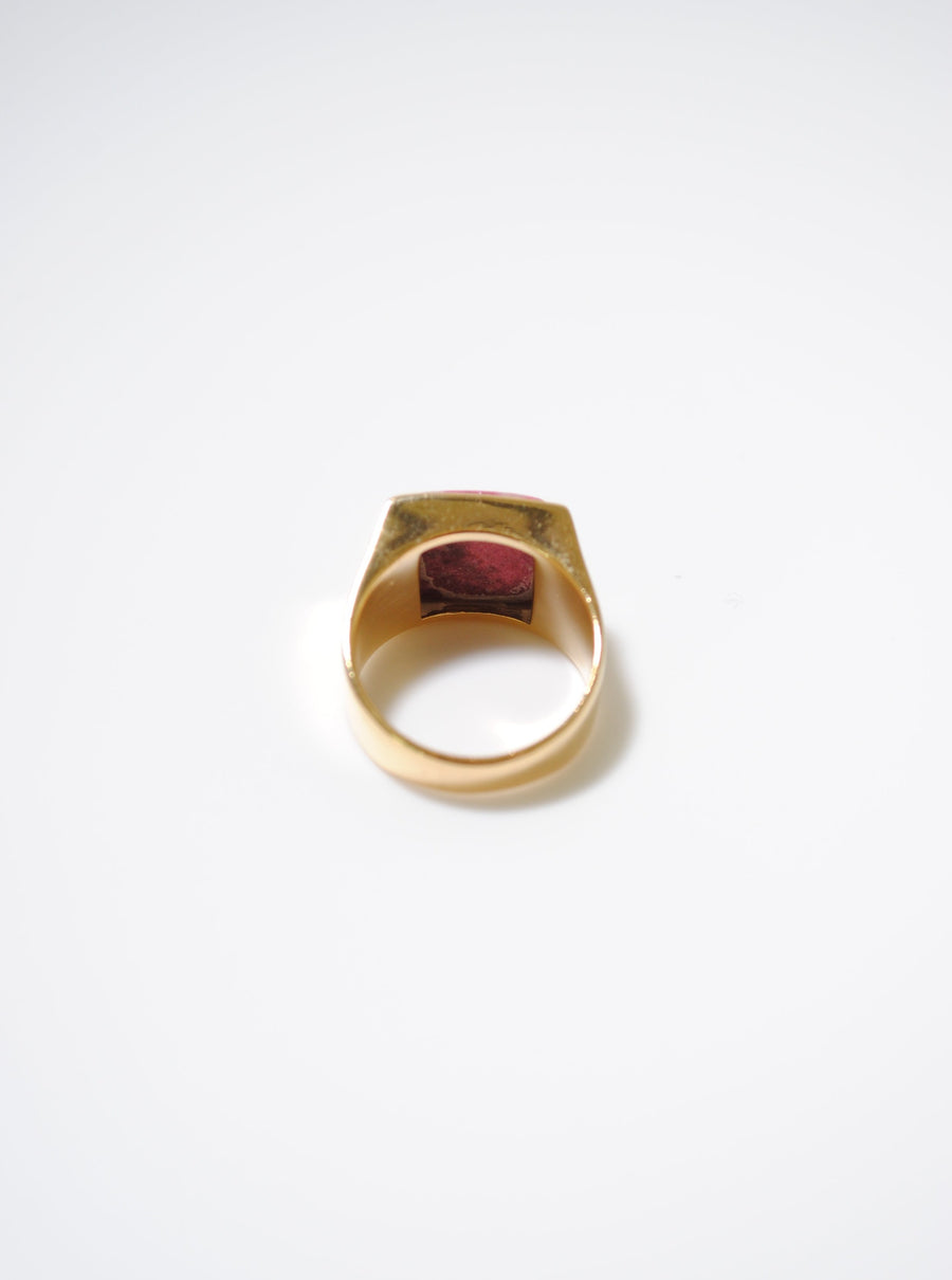 (チューライト/gold) unisex block ring