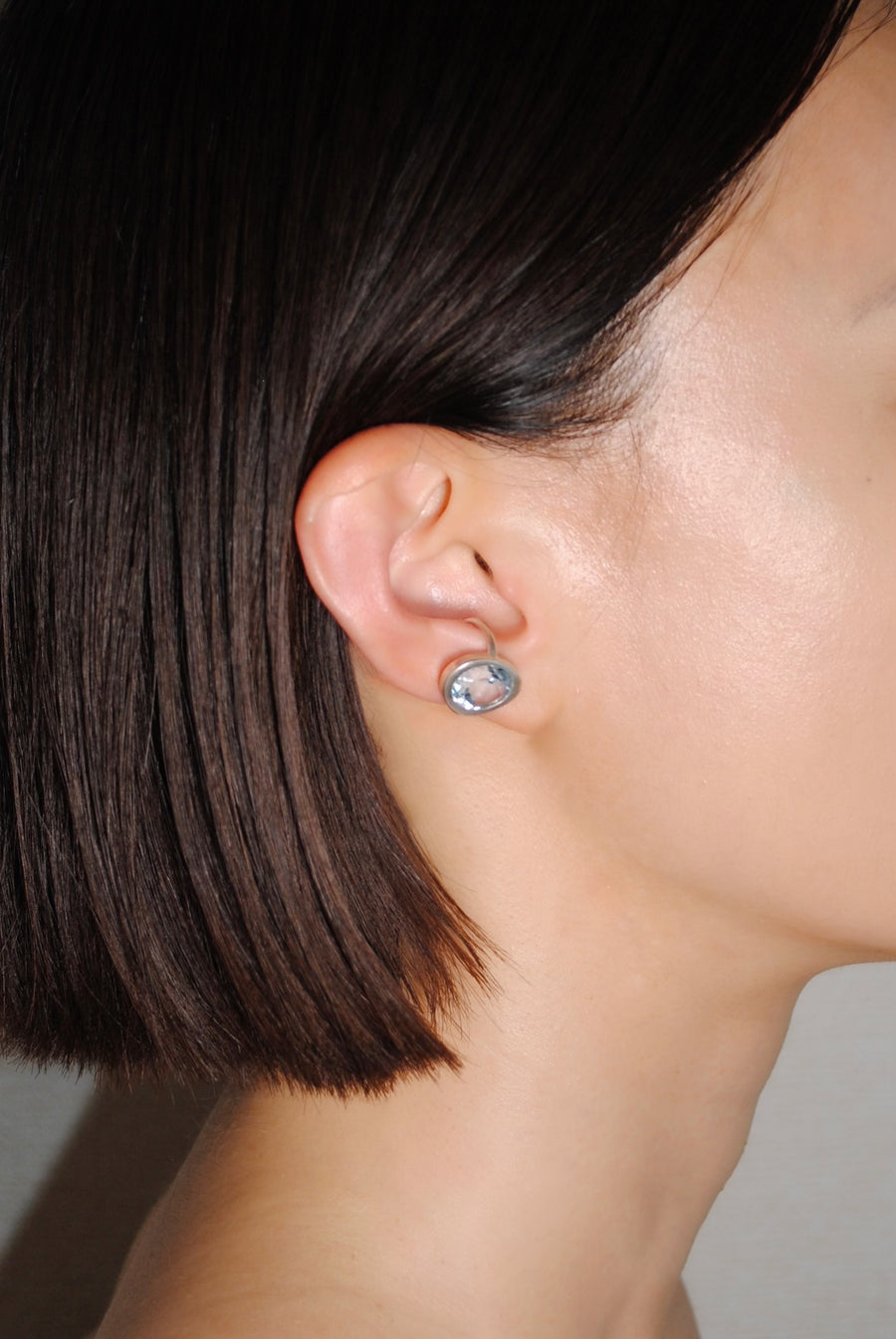 (ブルートパーズ /silver) ibitsu oval earcuff
