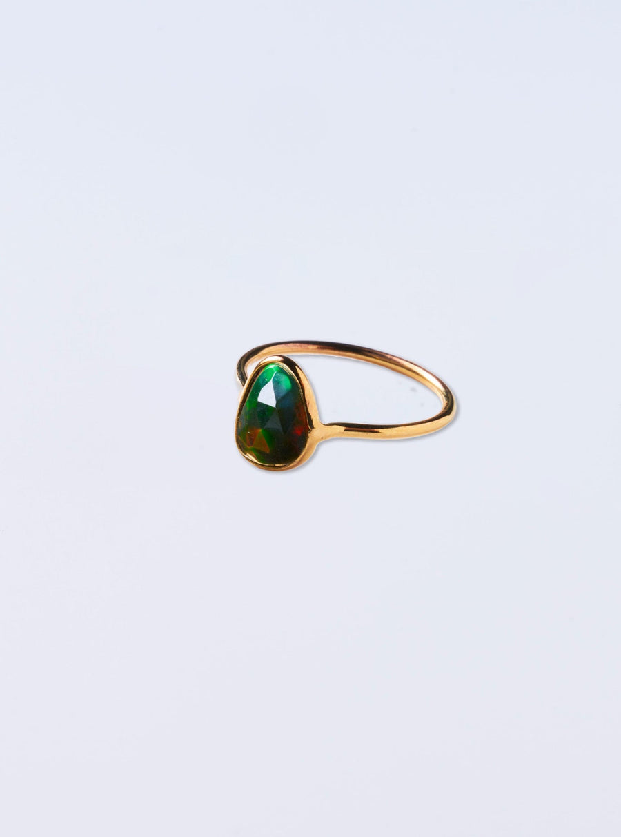 (ブラックオパール/gold)：THE islan ring