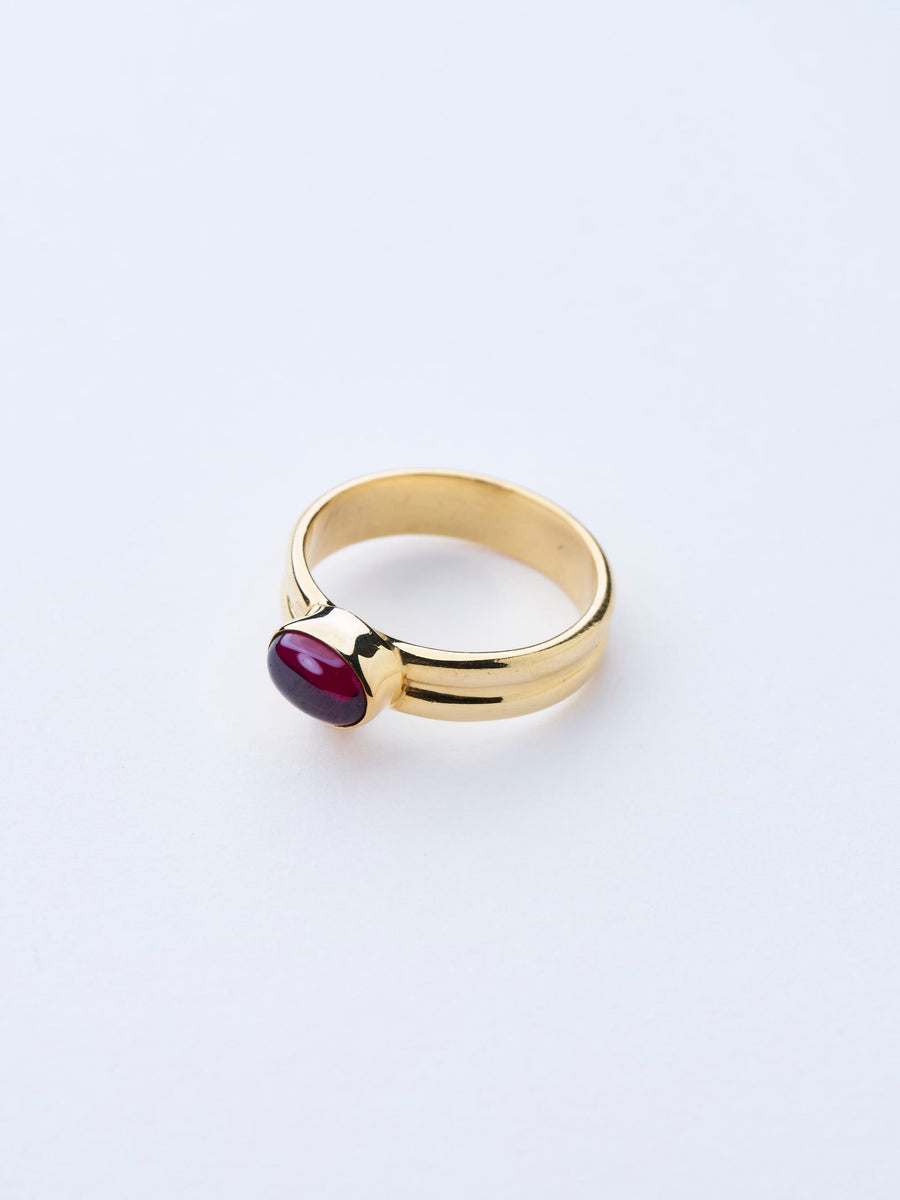 ガーネット(gold)：vintage dream oval  ring