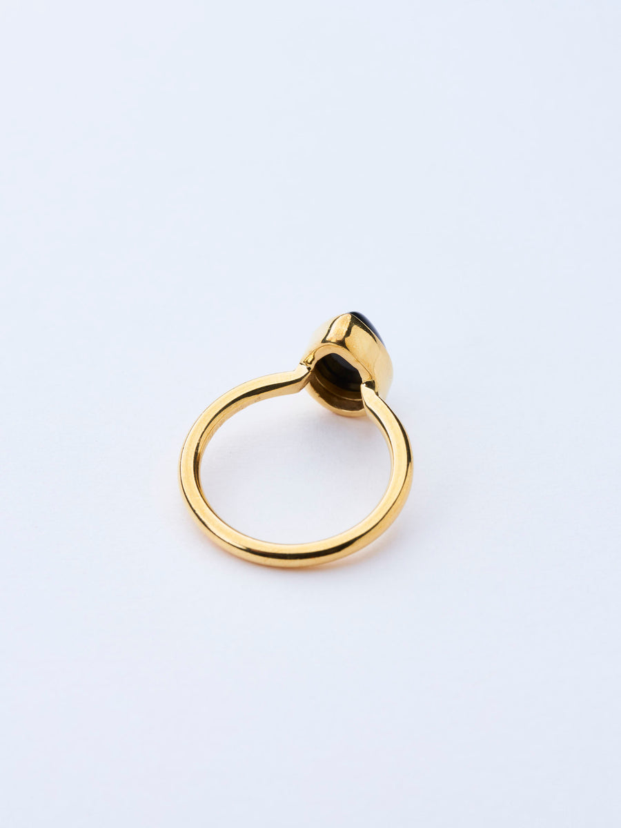 ブラックオニキス(gold) small virgin drop ring
