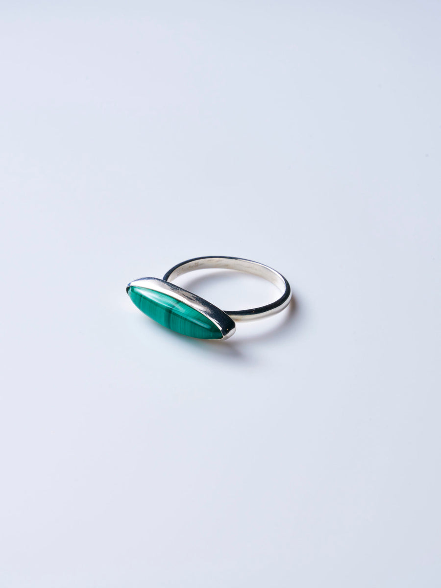 (マラカイト/silver) eclair ring