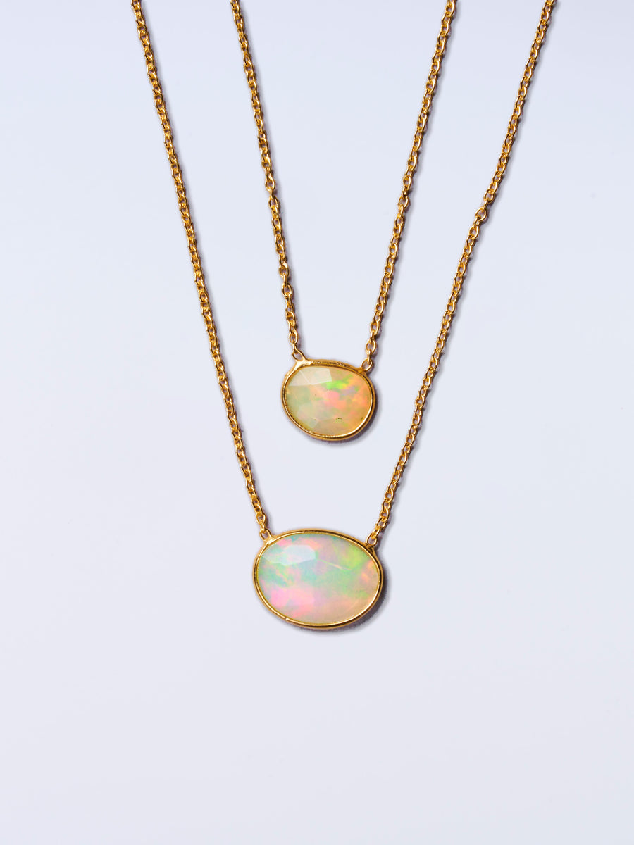 (ホワイトオパール/gold) THE islan necklace