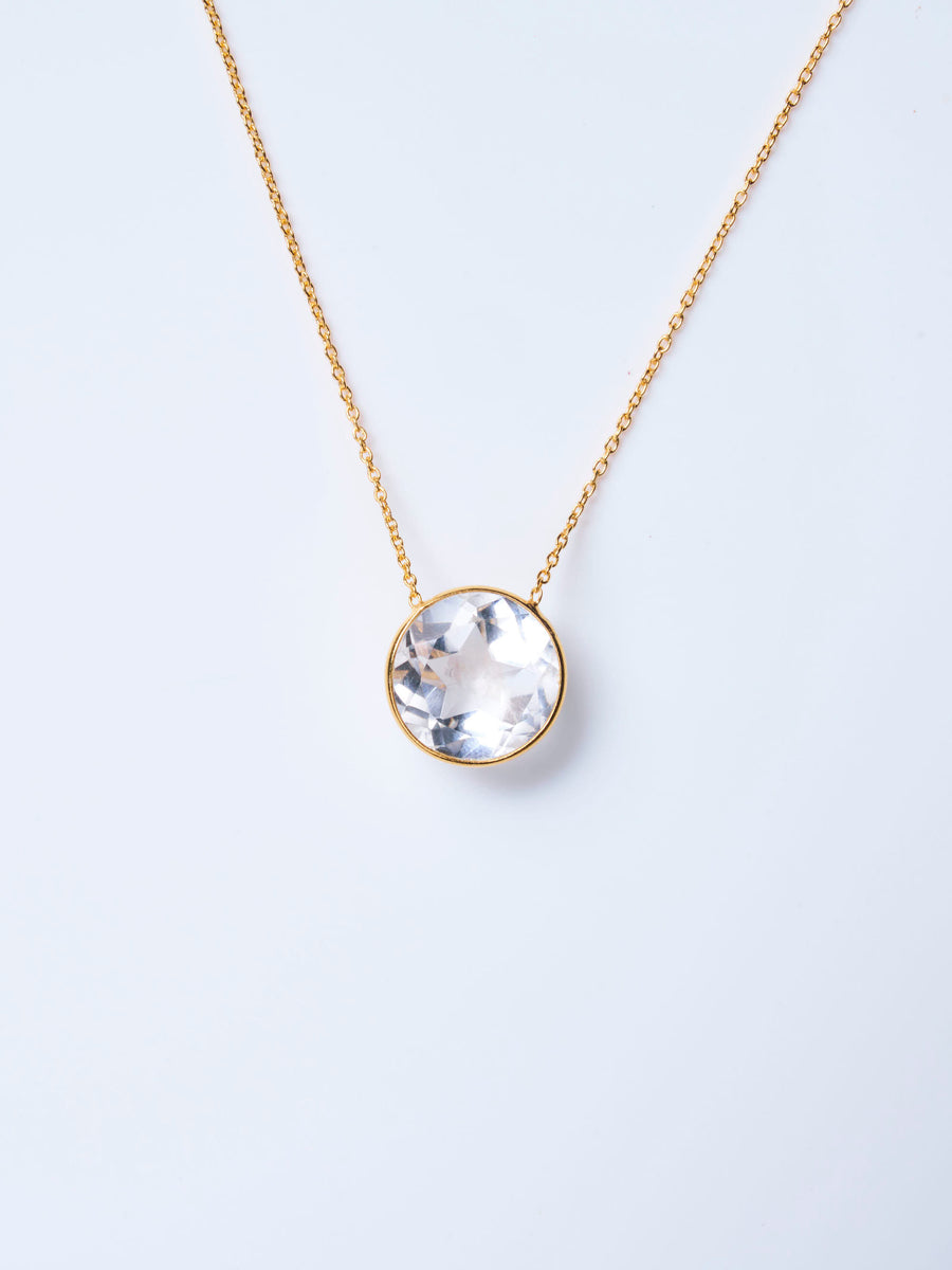 (クリスタル/gold) star inside necklace