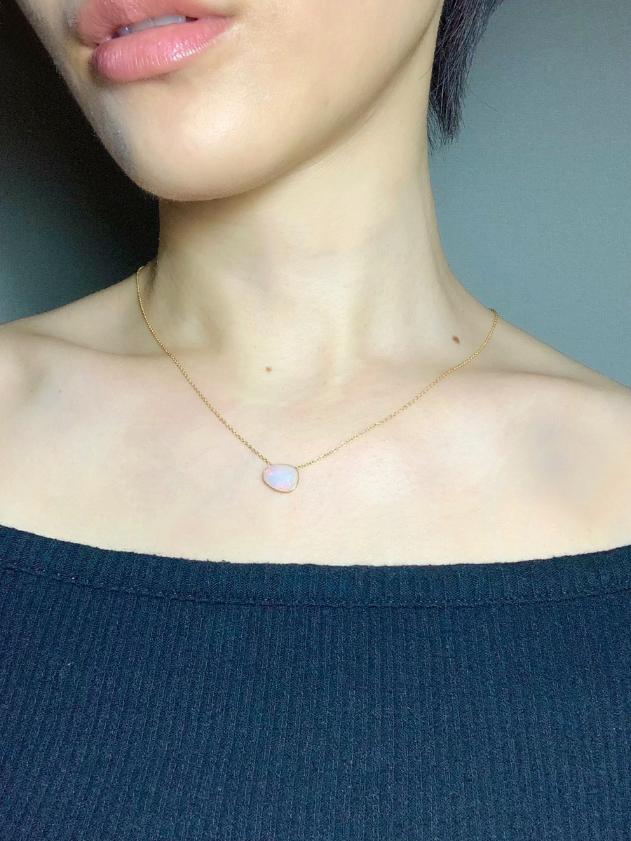 ホワイトオパール/gold) THE islan necklace – ödül