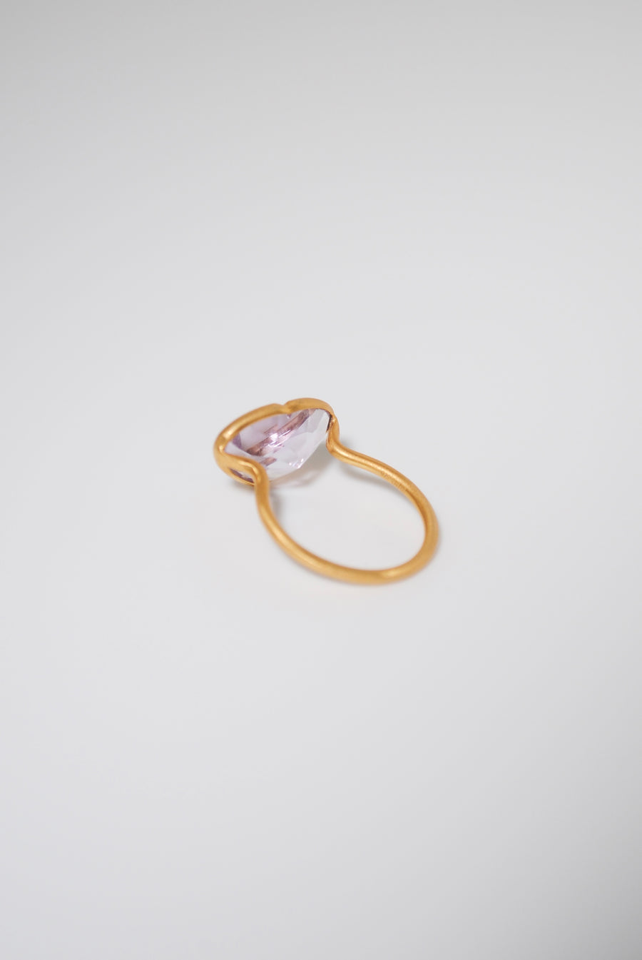 ピンクアメジスト(gold)：Ms.heart ring