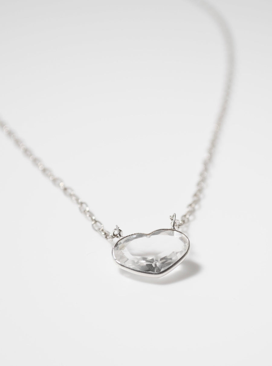 (クリスタル/silver)：Ms.heart necklace