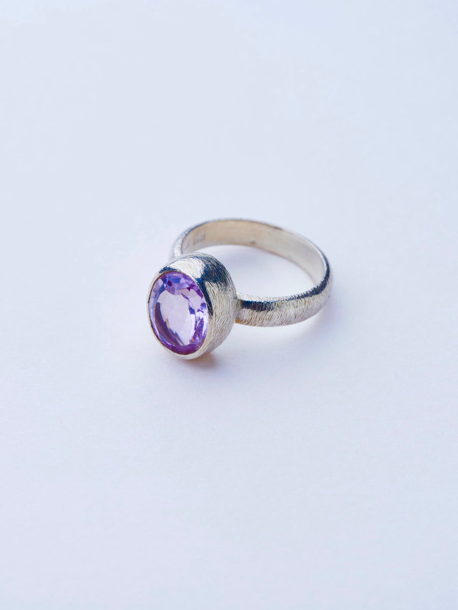 (ピンクアメジスト/silver) twinkle oval ring