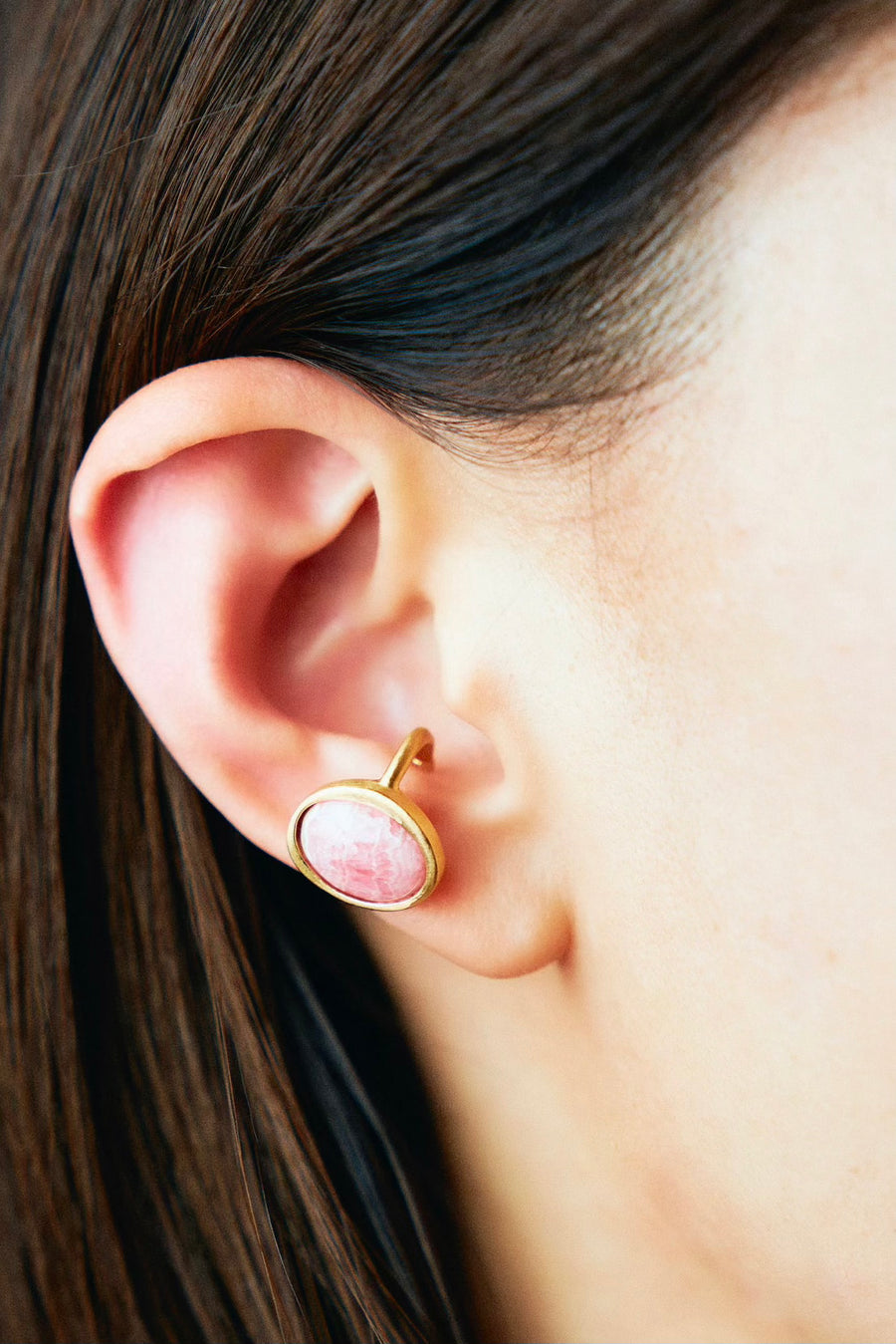 (ロードクロサイト/gold) ibitsu oval earcuff