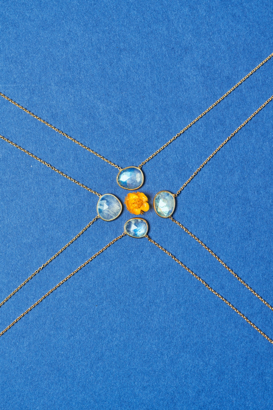 (レインボームーンストーン/gold) THE islan necklace