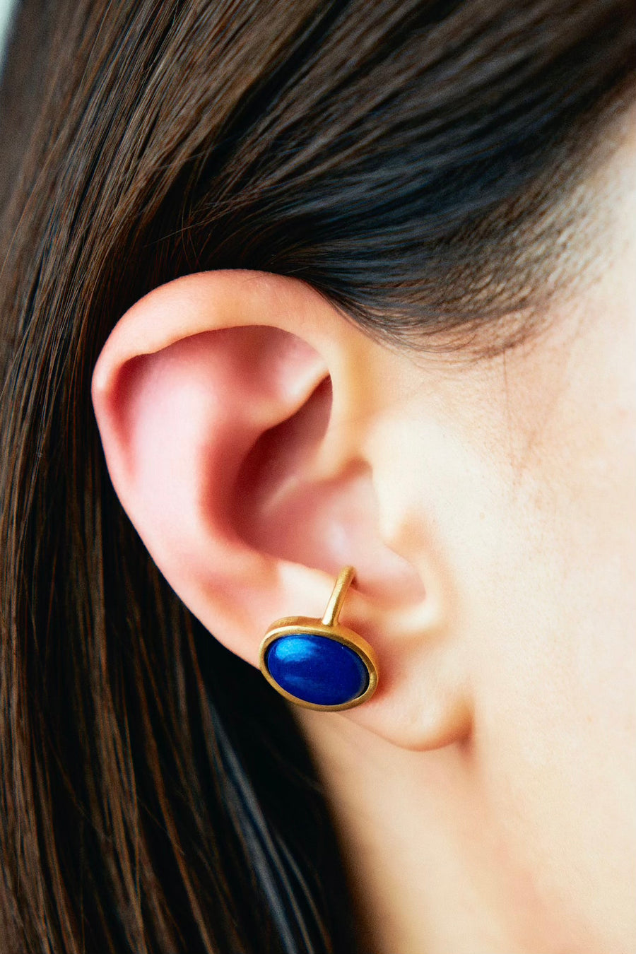 (ラピスラズリ/gold) ibitsu oval earcuff